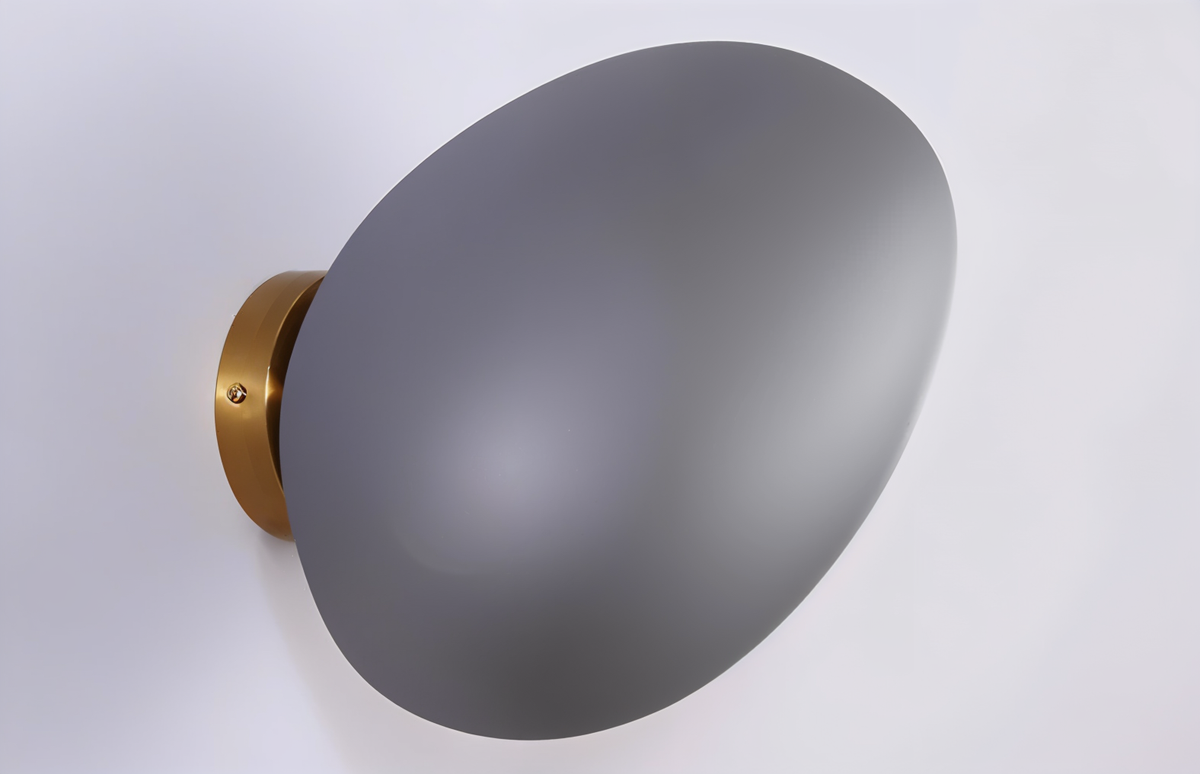 Glass Pebble-Shaped LED Wall Sconce – Warm White Light, Modern Minimalist Design for Living Room, Bedroom, Hallway – Blue, Amber, Smoke | Thomler