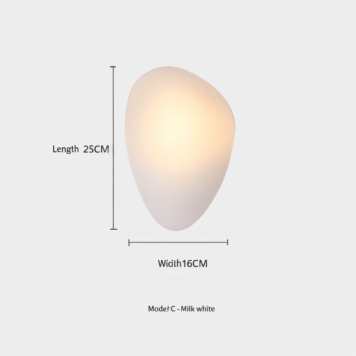 Glass Pebble-Shaped LED Wall Sconce – Warm White Light, Modern Minimalist Design for Living Room, Bedroom, Hallway – Blue, Amber, Smoke | Thomler