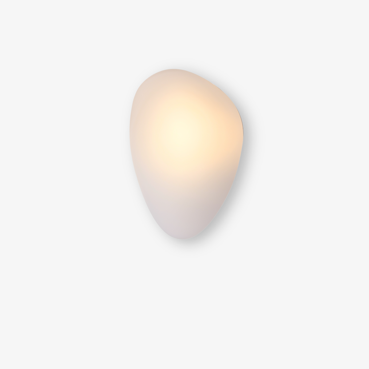 Glass Pebble-Shaped LED Wall Sconce – Warm White Light, Modern Minimalist Design for Living Room, Bedroom, Hallway – Blue, Amber, Smoke | Thomler