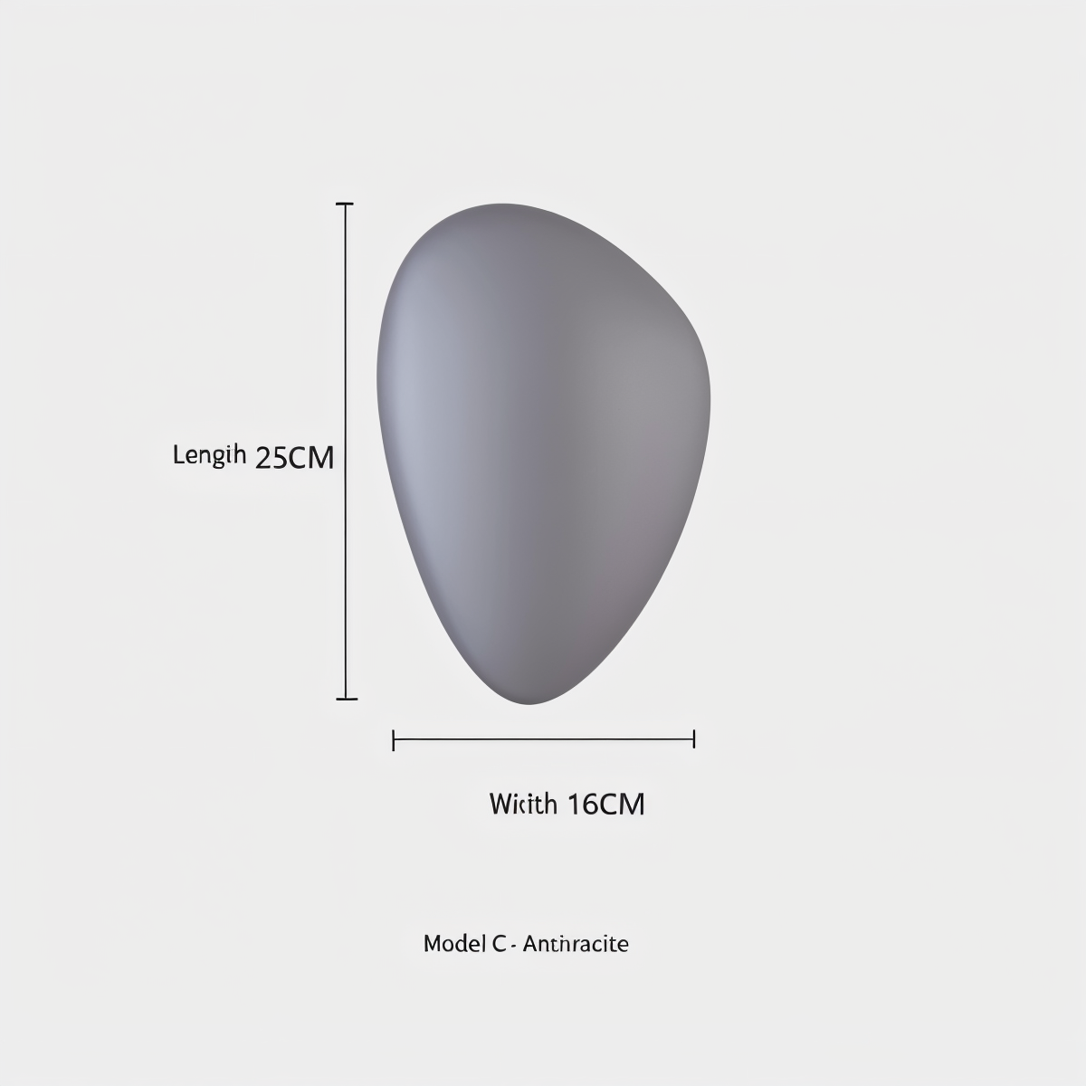 Glass Pebble-Shaped LED Wall Sconce – Warm White Light, Modern Minimalist Design for Living Room, Bedroom, Hallway – Blue, Amber, Smoke | Thomler