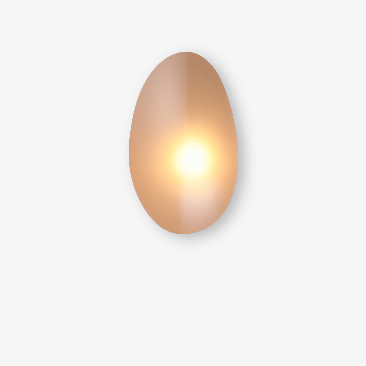 Glass Pebble-Shaped LED Wall Sconce – Warm White Light, Modern Minimalist Design for Living Room, Bedroom, Hallway – Blue, Amber, Smoke | Thomler