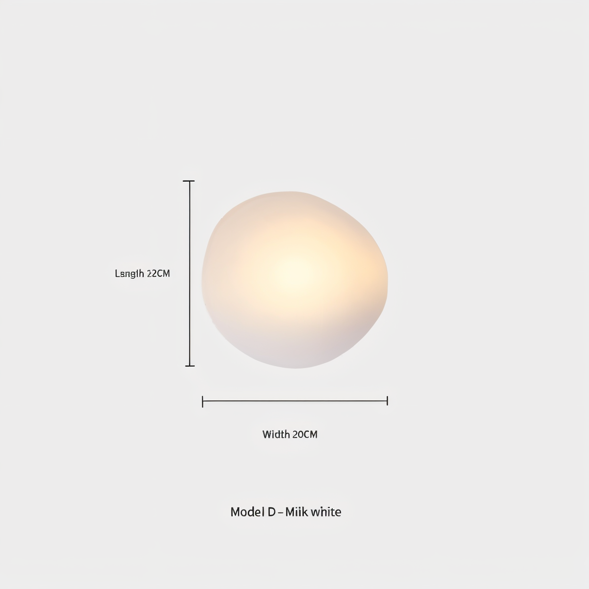 Glass Pebble-Shaped LED Wall Sconce – Warm White Light, Modern Minimalist Design for Living Room, Bedroom, Hallway – Blue, Amber, Smoke | Thomler