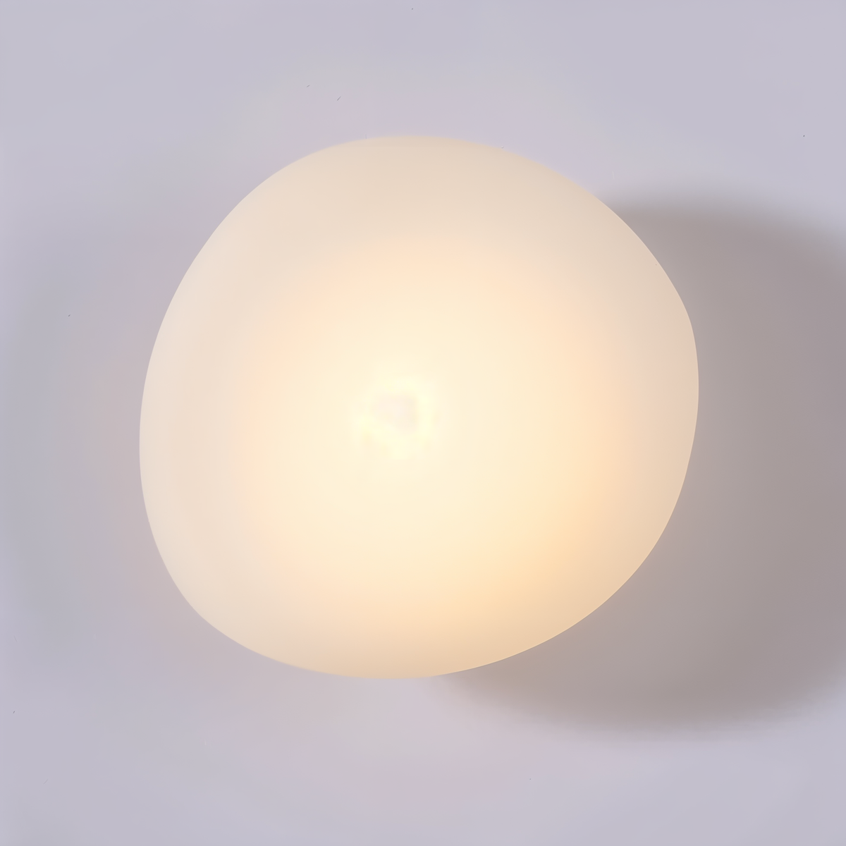 Glass Pebble-Shaped LED Wall Sconce – Warm White Light, Modern Minimalist Design for Living Room, Bedroom, Hallway – Blue, Amber, Smoke | Thomler