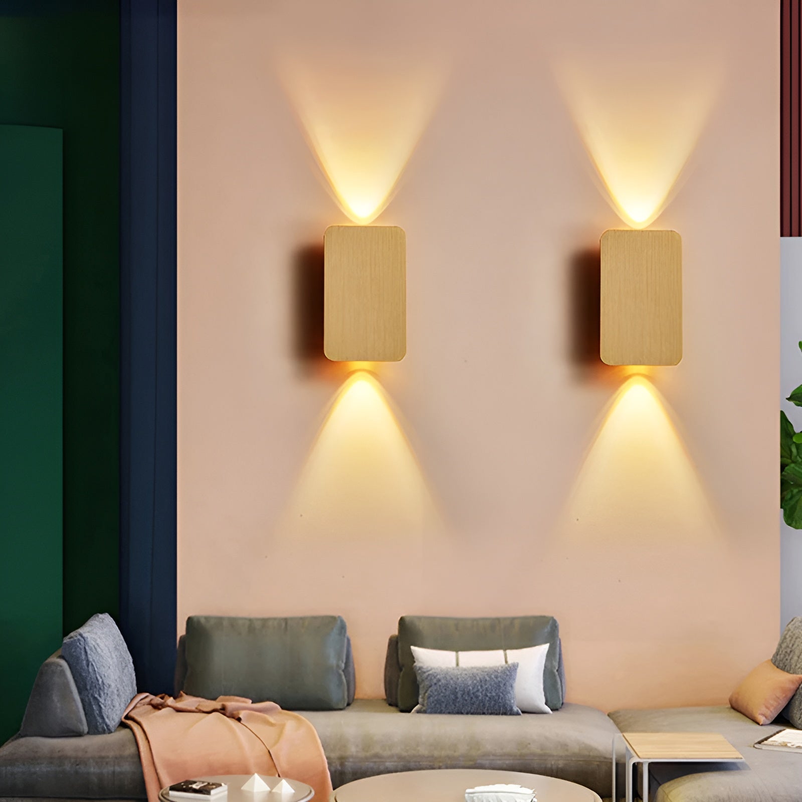 Wall Lamp Aluminium 6W Black Up Down Bedroom Hallway Modern Wall Lighting Fixture | Thomler