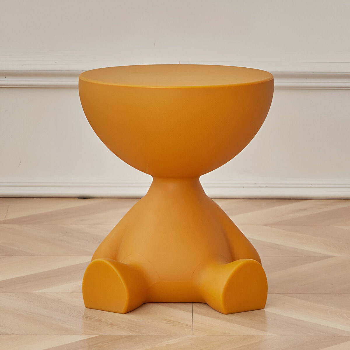 Modern Round Side Table with Solid Base – Compact Accent Table for Living Room & Bedroom | Thomler
