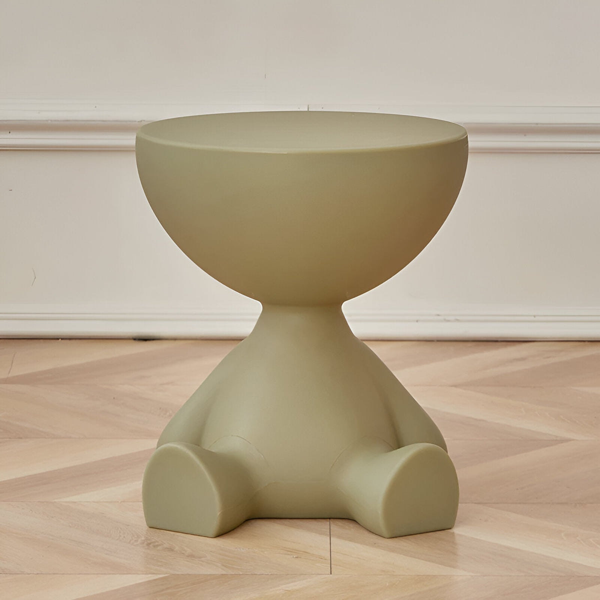 Modern Round Side Table with Solid Base – Compact Accent Table for Living Room & Bedroom | Thomler