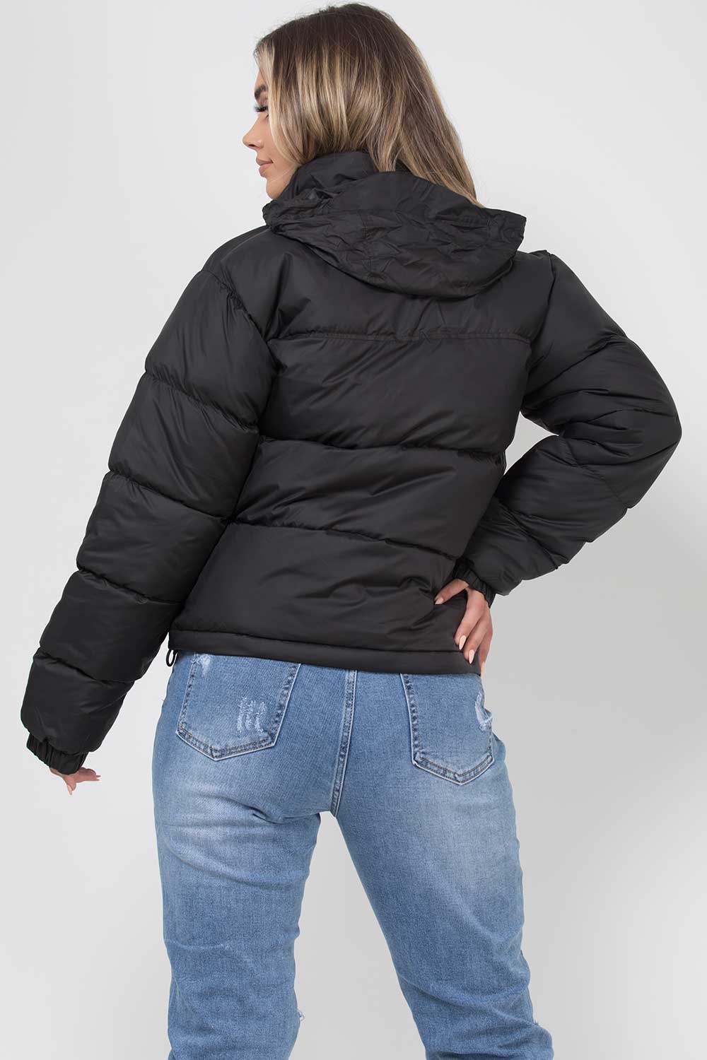 Women's Long Insulated Coat with Hood and Front Zipper – Hip-Length Padded Outerwear for Cold Weather | Thomler