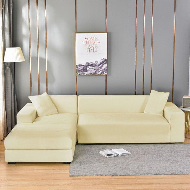 Stretch Velvet Couch Cover with Full Frame Protection for Living Room Sofas – Universal Fit Slipcover | Thomler