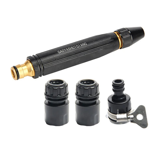 High-Pressure Garden Hose Nozzle with 8 Adjustable Spray Patterns for Lawn Care & Car Washing | Thomler
