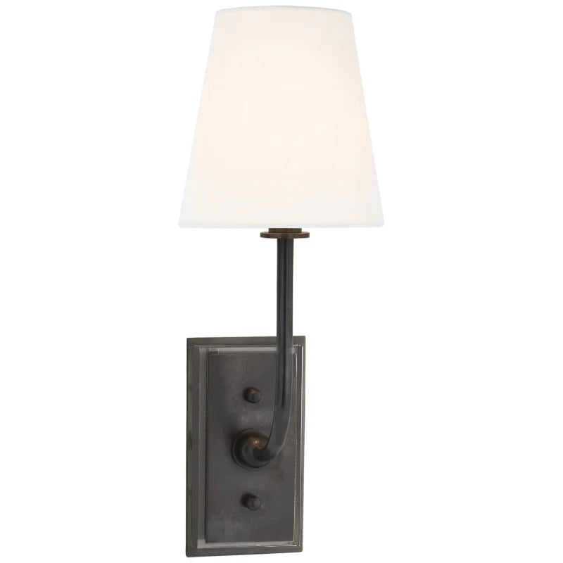 Wall Lamp Brass Fabric Shade E12 Indoor Bedroom Living Room Classic Sconce Lighting Fixture | Thomler