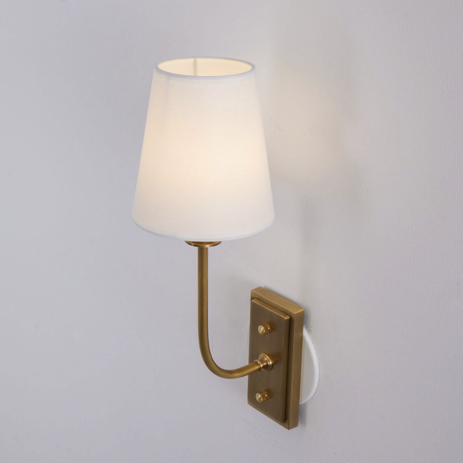 Wall Lamp Brass Fabric Shade E12 Indoor Bedroom Living Room Classic Sconce Lighting Fixture | Thomler