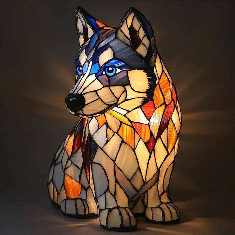 Dog Night Light Sculpture – Handcrafted LED Animal Lamp for Bedside, Nursery & Living Room Decor | Thomler