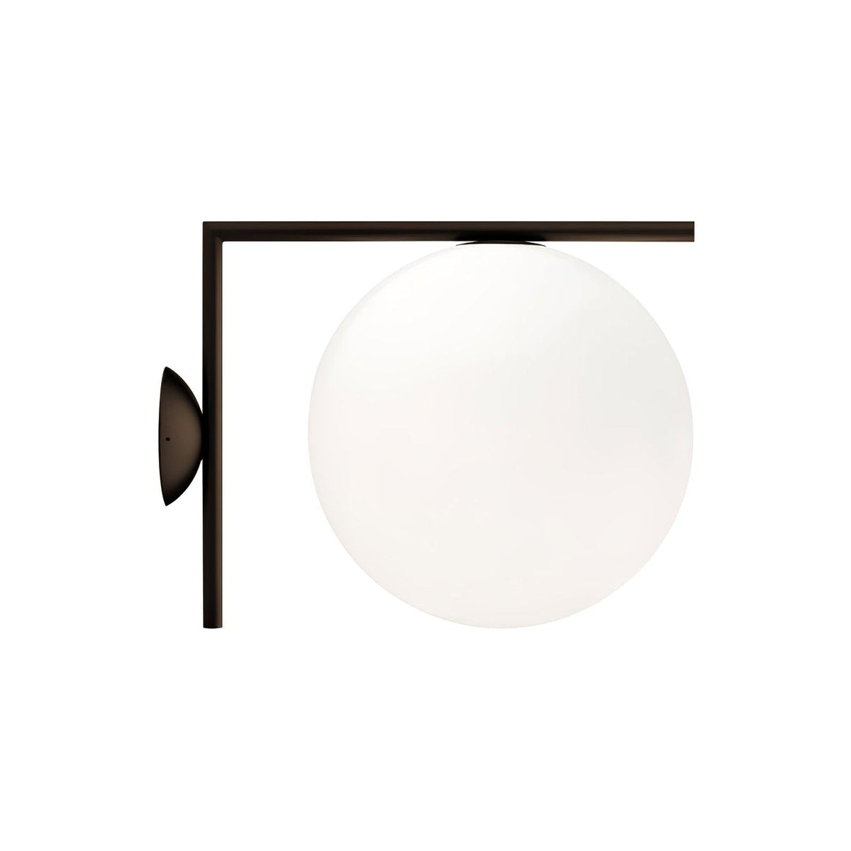 Handblown Opal Glass Wall Sconce – Modern Minimalist Wall Light Fixture with Metal Base | Thomler