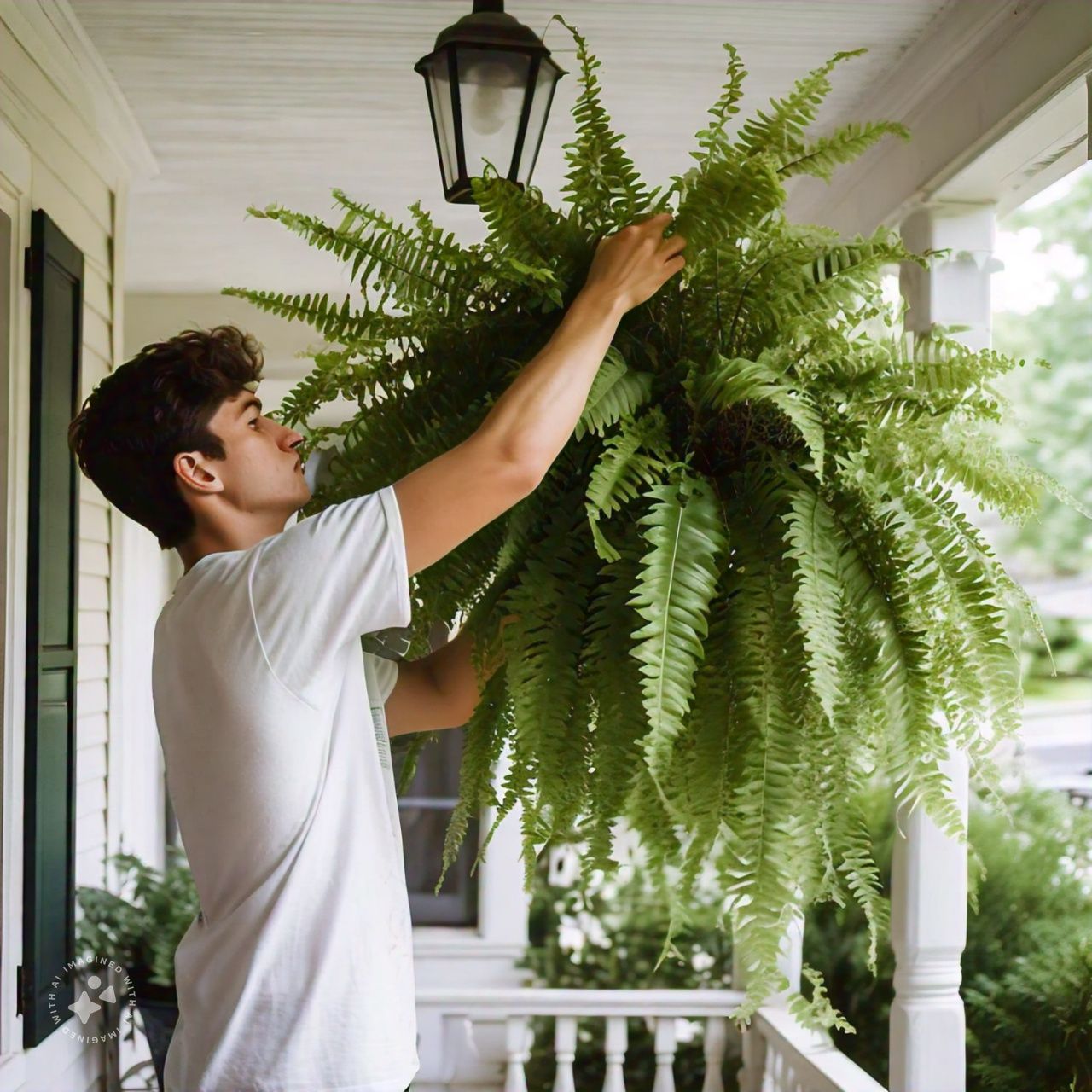 Hanging Faux Fern Plant Set – UV-Proof Outdoor Greenery 18-Piece Waterproof Vine Bundle for Patio Pergola Fence Garden Porch Decor Indoor | Thomler