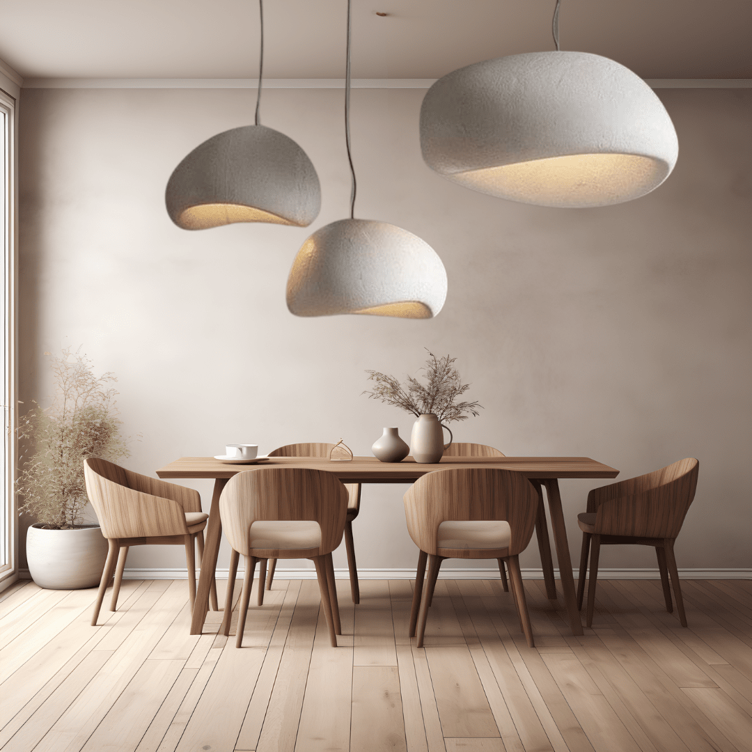 Pendant Light Polystyrene E27 Adjustable 120.0 cm White Dining Room Kitchen Hanging Ceiling Lamp Dimmable Modern | Thomler