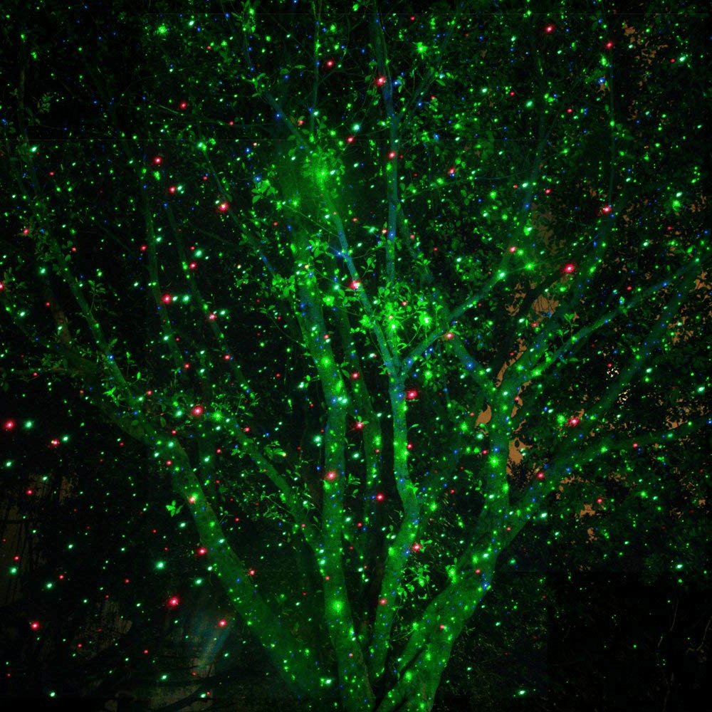 Holiday Laser Light Projector for Outdoor Decorating Red Green Star Display Weatherproof Patio Garden Wall Christmas Decor with Timer | Thomler