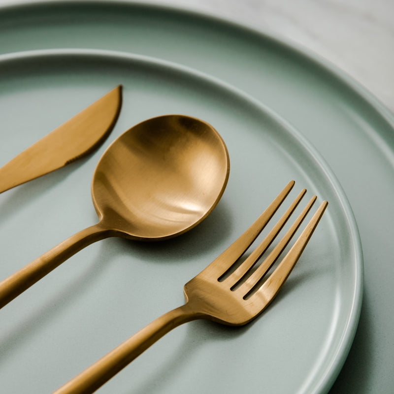 Stainless Steel Flatware Set – Matte Finish 5-Piece Place Settings for Everyday & Formal Dining | Thomler