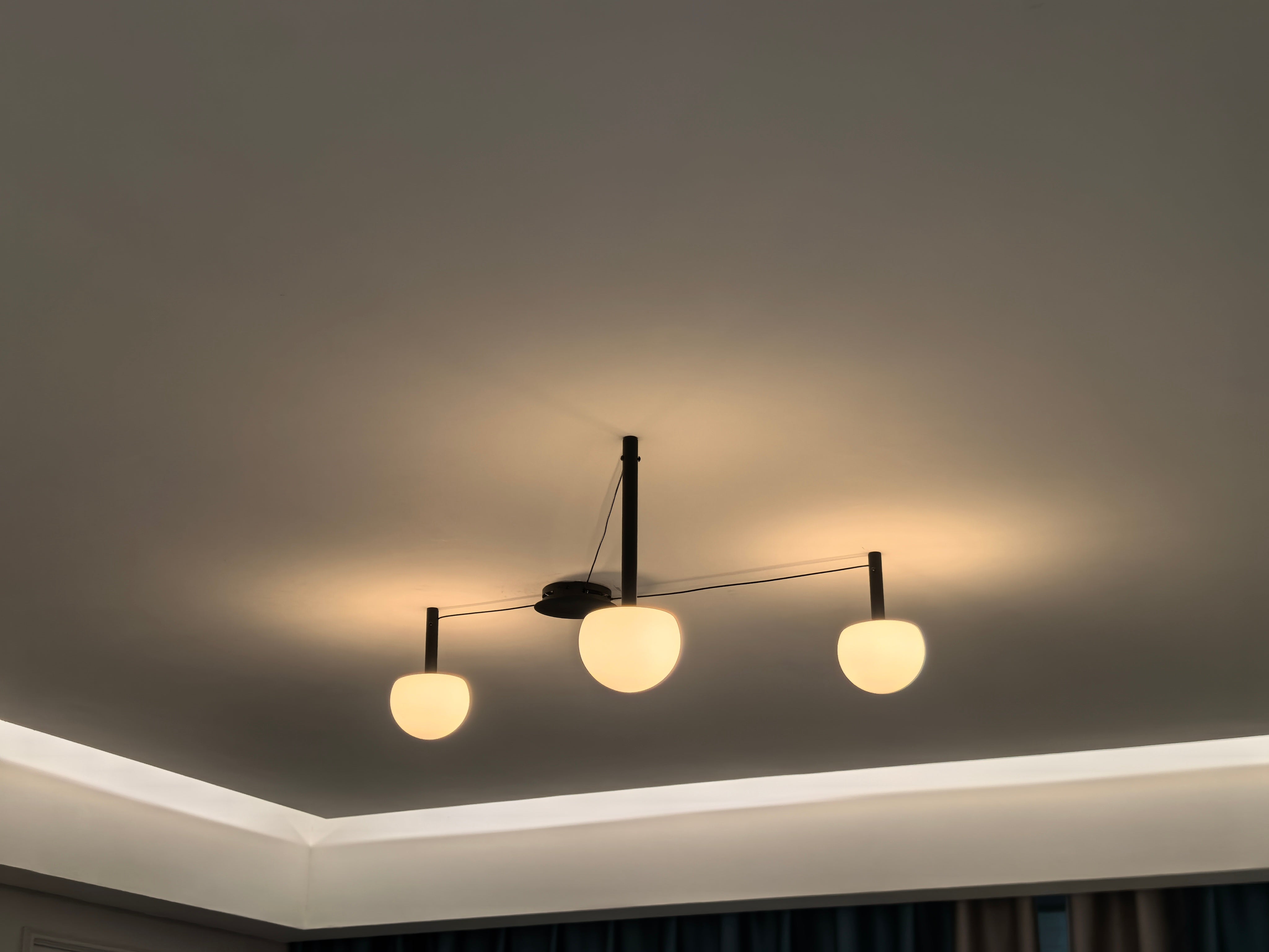 Ceiling Light Frosted Glass 10 in Adjustable Bedroom Living Room Pendant Lamp Modern Decorative Globe Fixture | Thomler