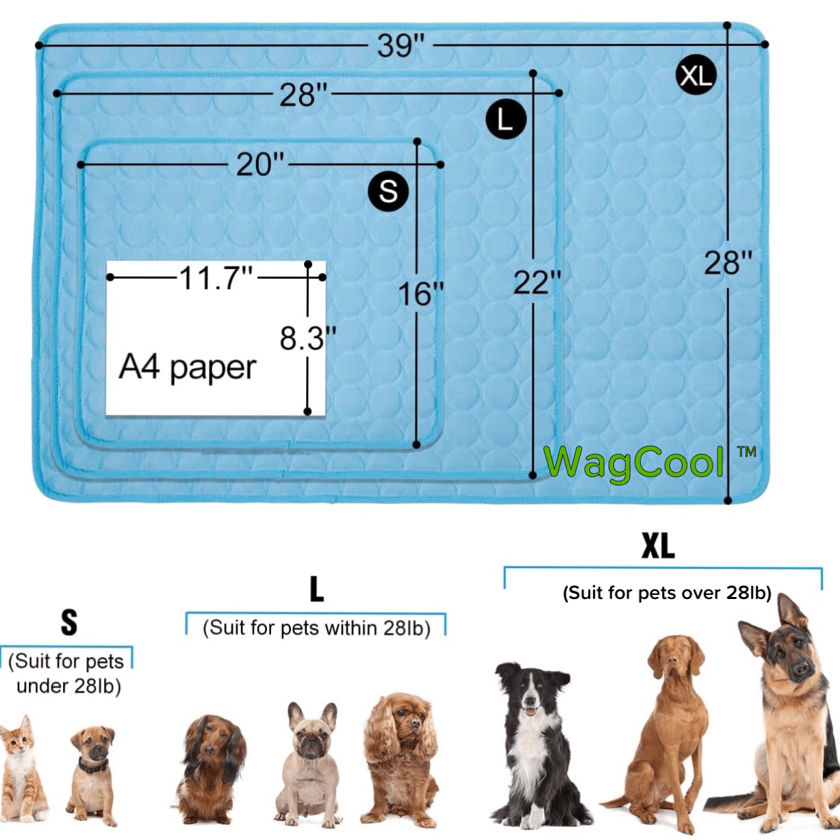 Self-Cooling Dog Mat for Hot Weather Relief – Pressure-Activated Pet Bed Pad | Thomler