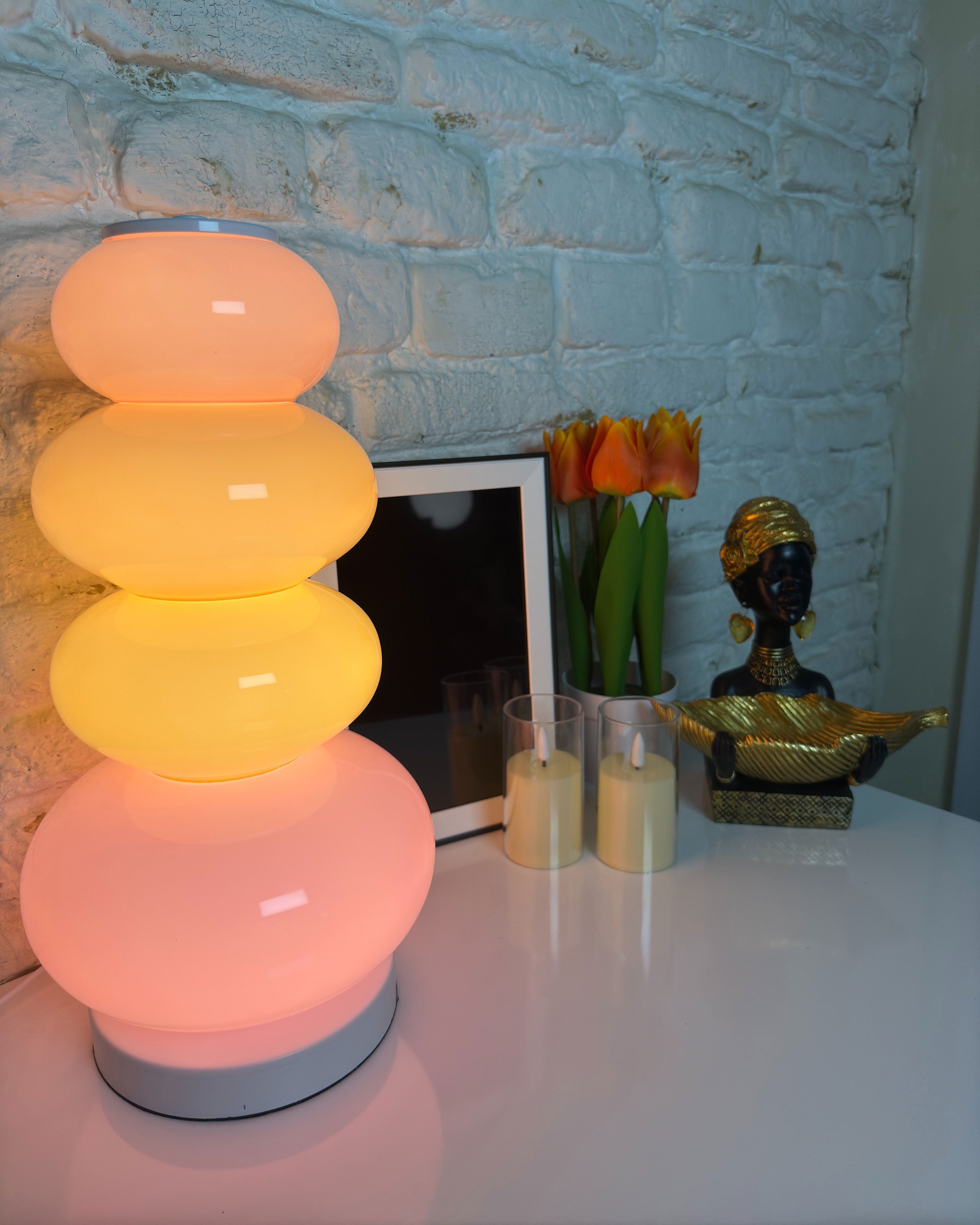 Floor Lamp Acrylic Candy Column 63 in Decorative Living Room Bedroom Lighting Accent | Thomler