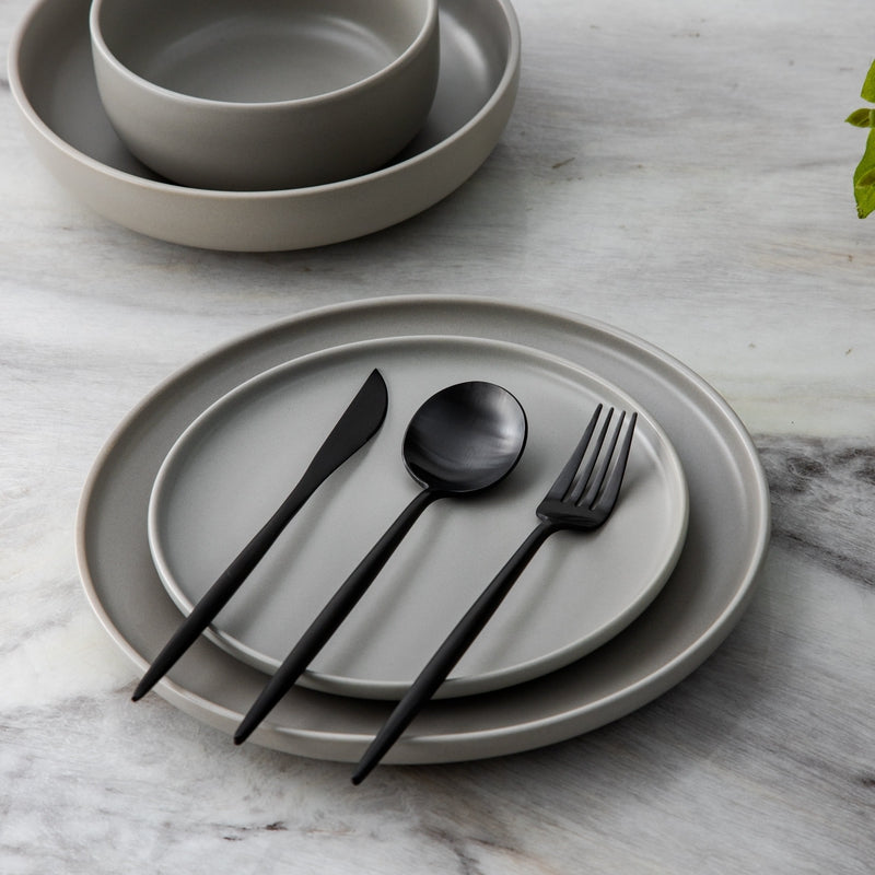 Stainless Steel Flatware Set – Matte Finish 5-Piece Place Settings for Everyday & Formal Dining | Thomler