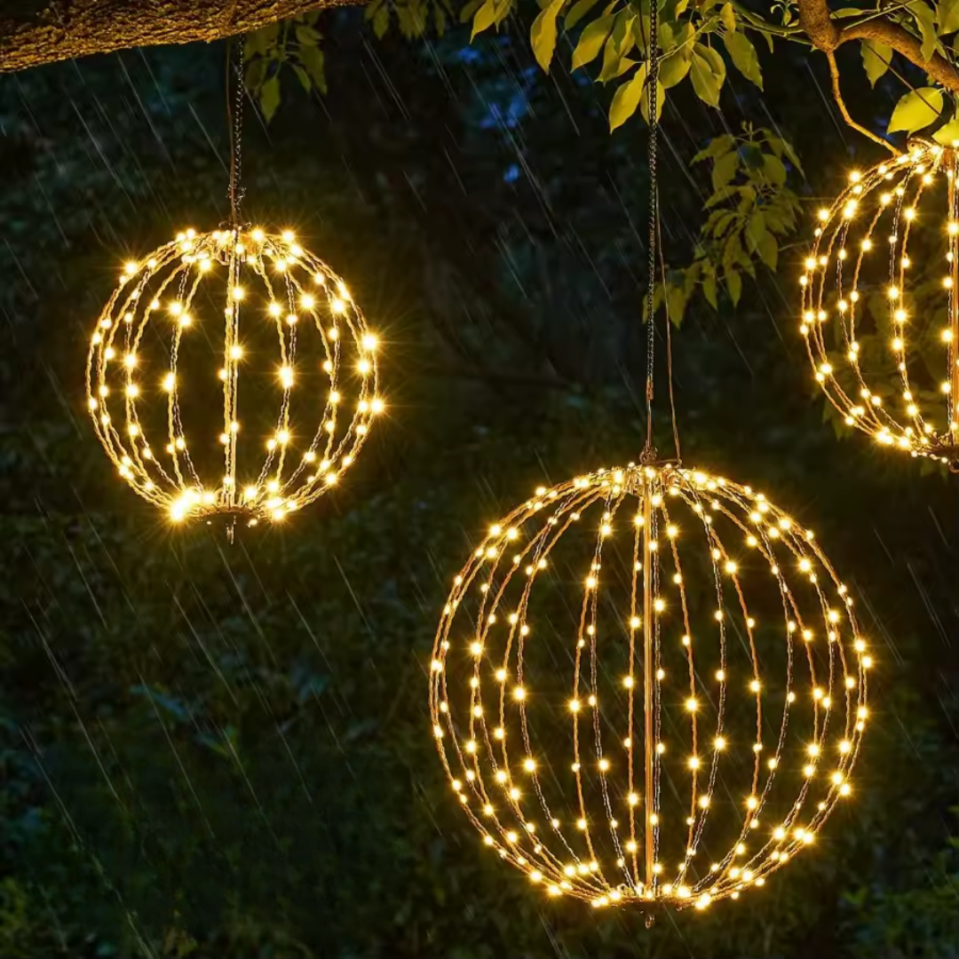 Battery Operated LED Sphere Light – Wireless Outdoor Indoor Glowing Orb Decoration for Patio Garden Deck Winter Holiday Ambiance | Thomler