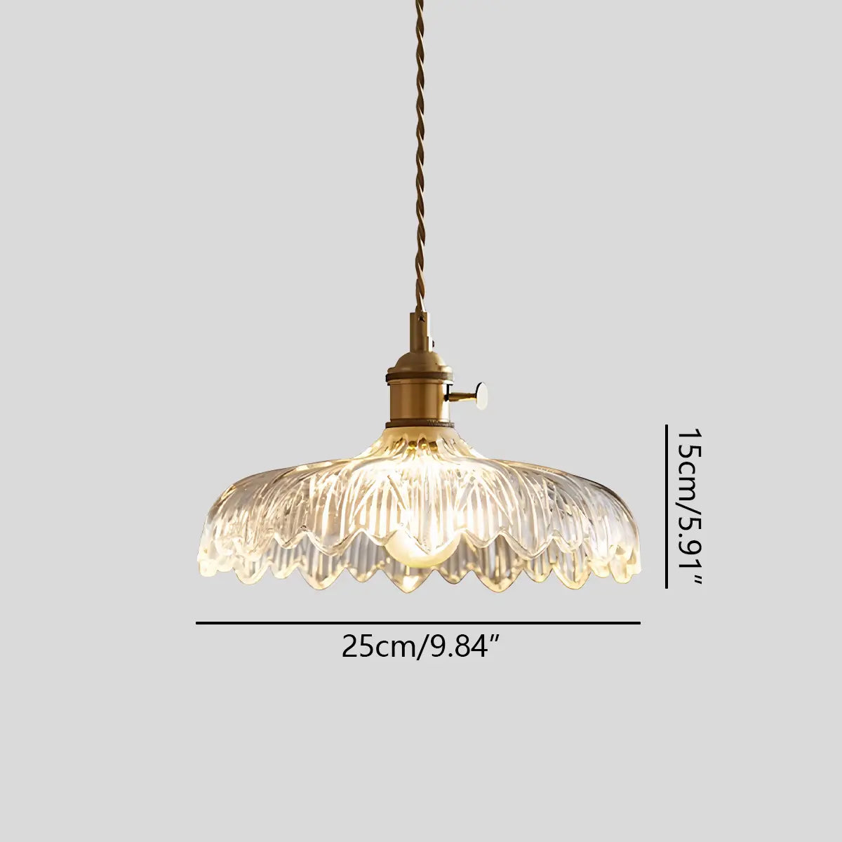 Pendant Light Glass Bronze Adjustable Cable Transparent Dining Room Kitchen Island Hanging Ceiling Lamp | Thomler