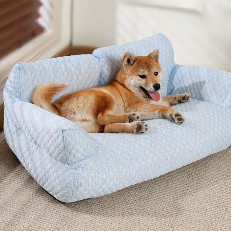 Sofa-Style Dog Bed with Temperature-Regulating Fabric for Summer Comfort | Thomler