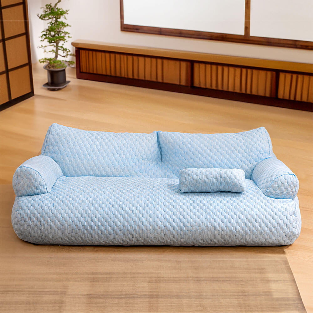 Sofa-Style Dog Bed with Temperature-Regulating Fabric for Summer Comfort | Thomler