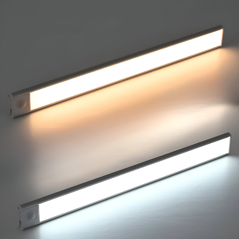 Motion-Activated LED Under-Cabinet Light Bar with USB-C Rechargeable Battery – Magnetic Mount, 3 Color Temperatures | Thomler