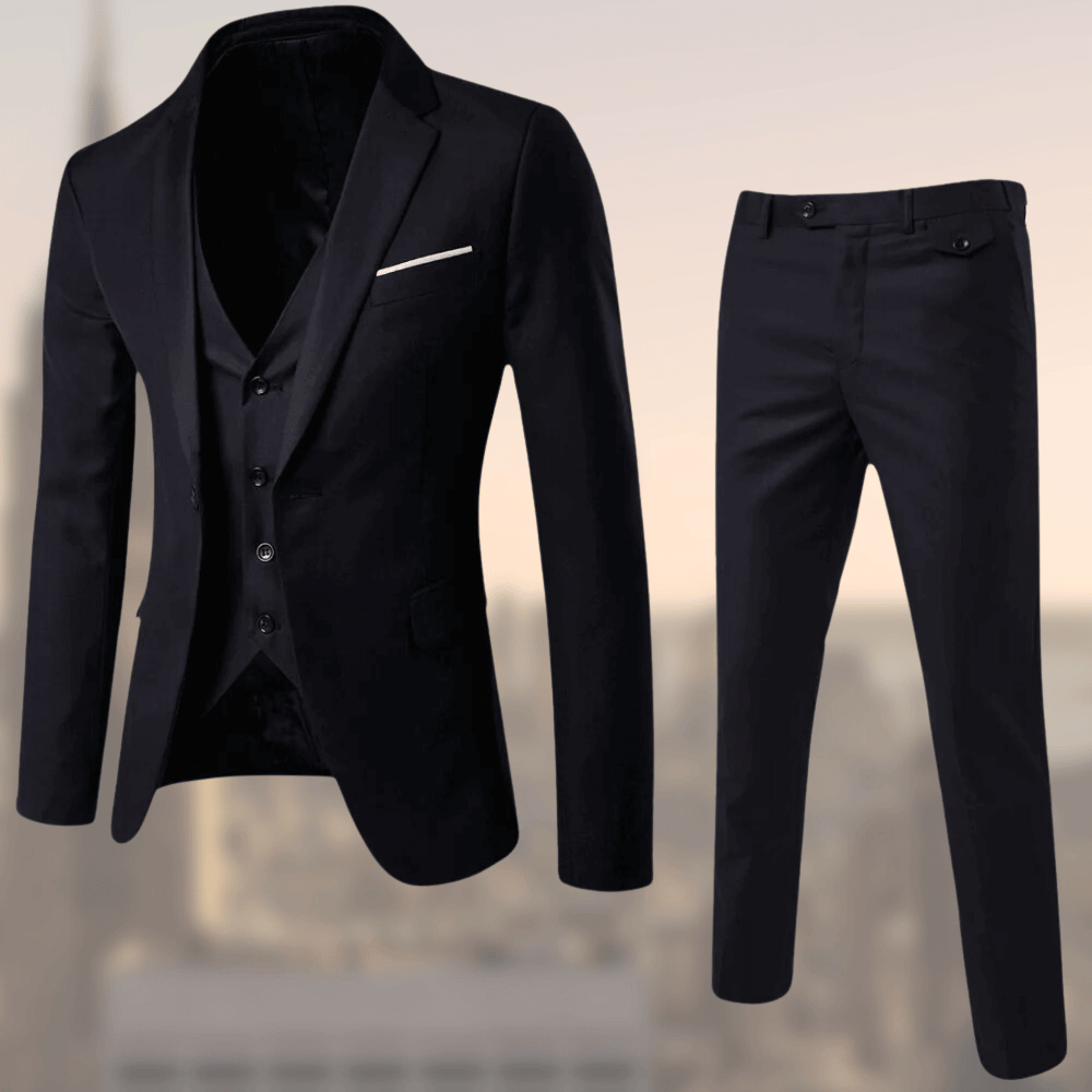 Complete Three-Piece Suit Set for Men – Jacket, Vest & Pants for Business, Weddings & Formal Occasions | Thomler