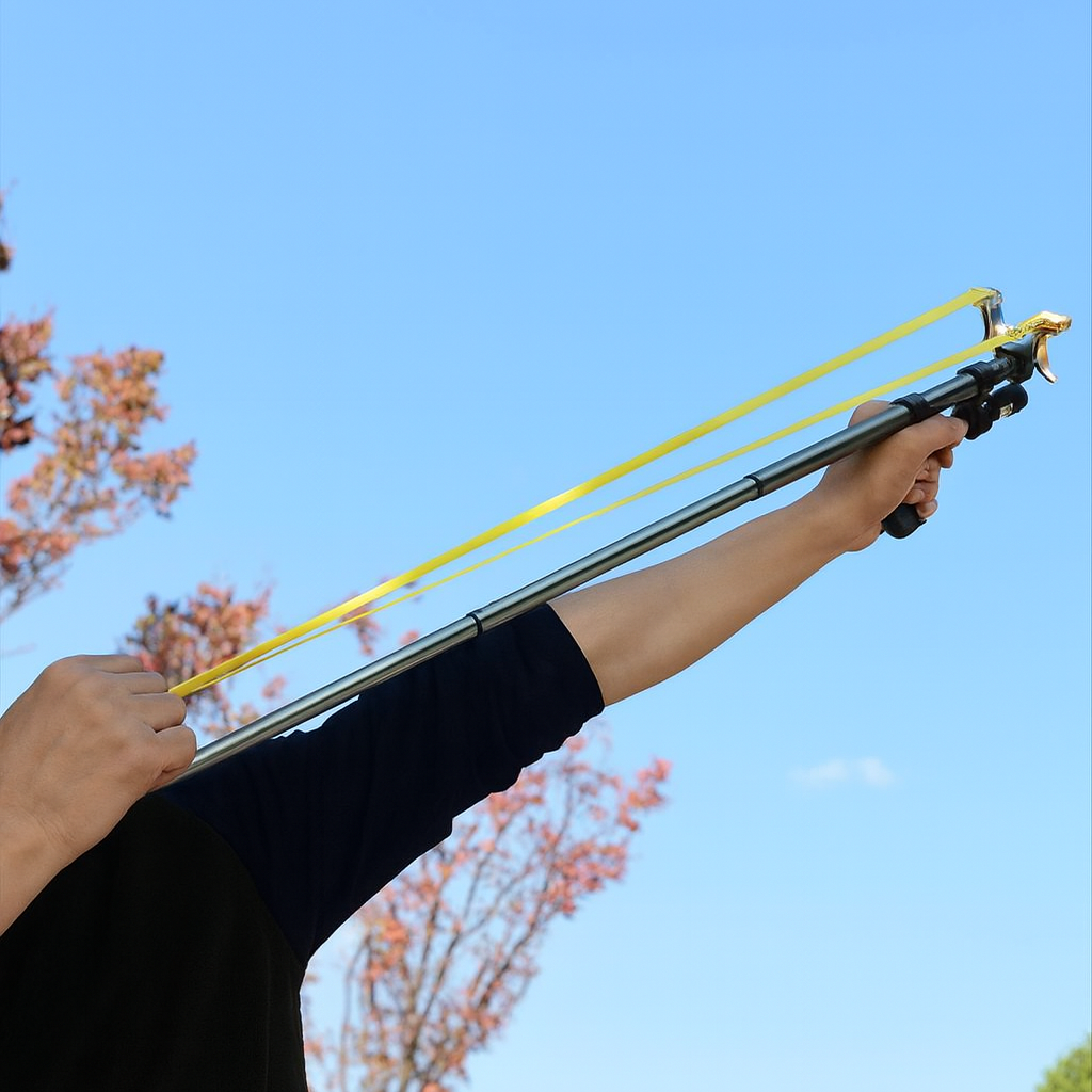 Adjustable Precision Slingshot with Laser Sight & Telescoping Handle for Target Shooting & Outdoor Recreation | Thomler
