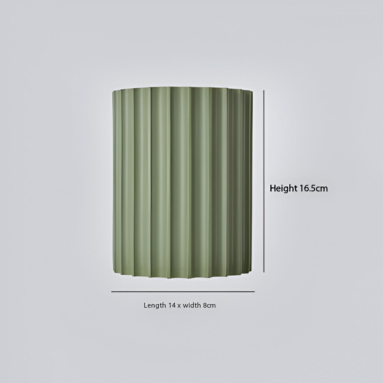 Wall Lamp Resin 16.0 cm Green Wavy Bedroom Hallway Ambient Lighting Nordic Sculptural Accent Light | Thomler