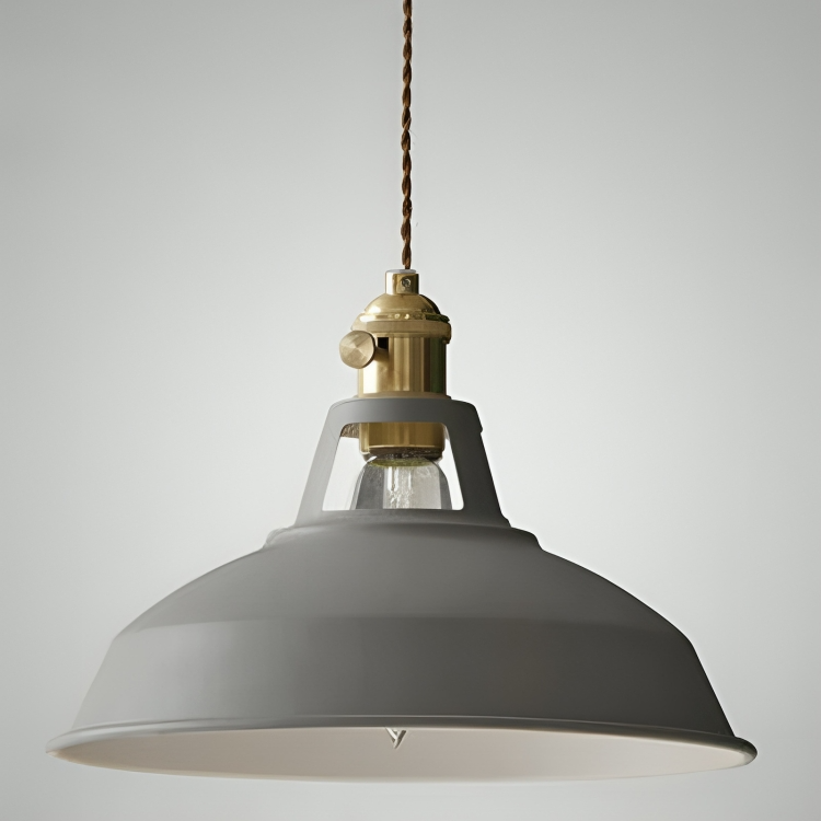 Metal Ceiling Fixture with Dome Shade – E27 Socket for Dining Room & Kitchen – Hardwired Hanging Light in 7 Colors | Thomler