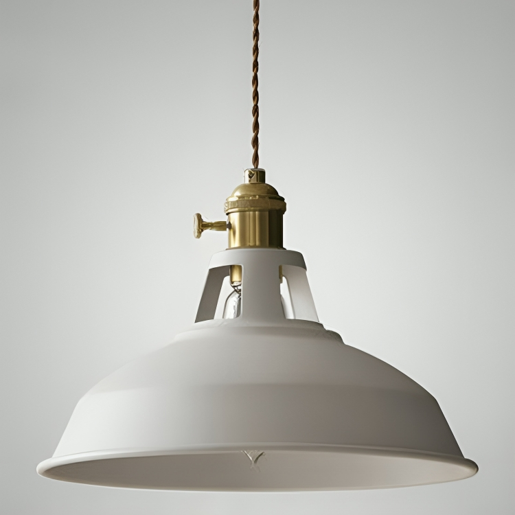 Metal Ceiling Fixture with Dome Shade – E27 Socket for Dining Room & Kitchen – Hardwired Hanging Light in 7 Colors | Thomler