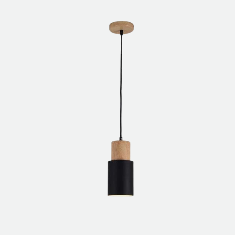 Pendant Light Wood Iron E27 18.0 cm Scandinavian Dining Room Kitchen Island Hanging Ceiling Lamp | Thomler