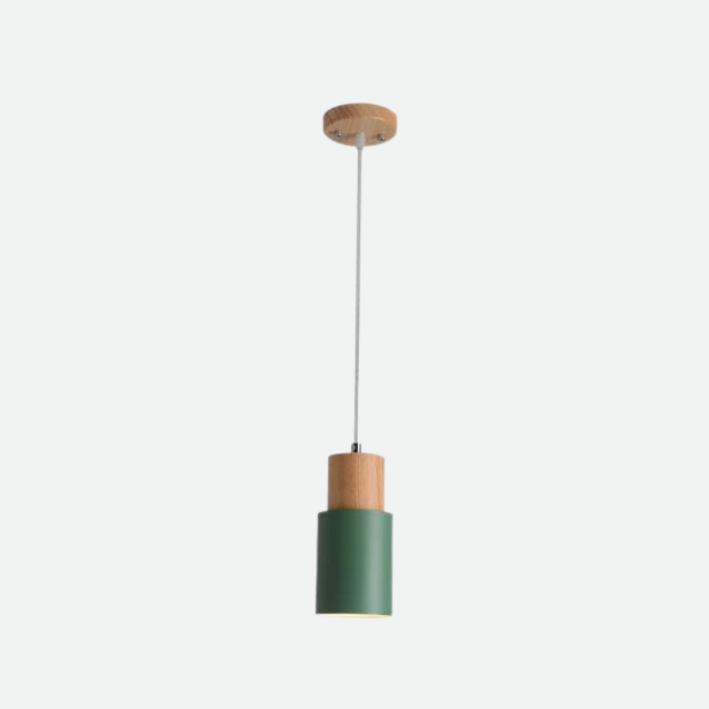 Pendant Light Wood Iron E27 18.0 cm Scandinavian Dining Room Kitchen Island Hanging Ceiling Lamp | Thomler