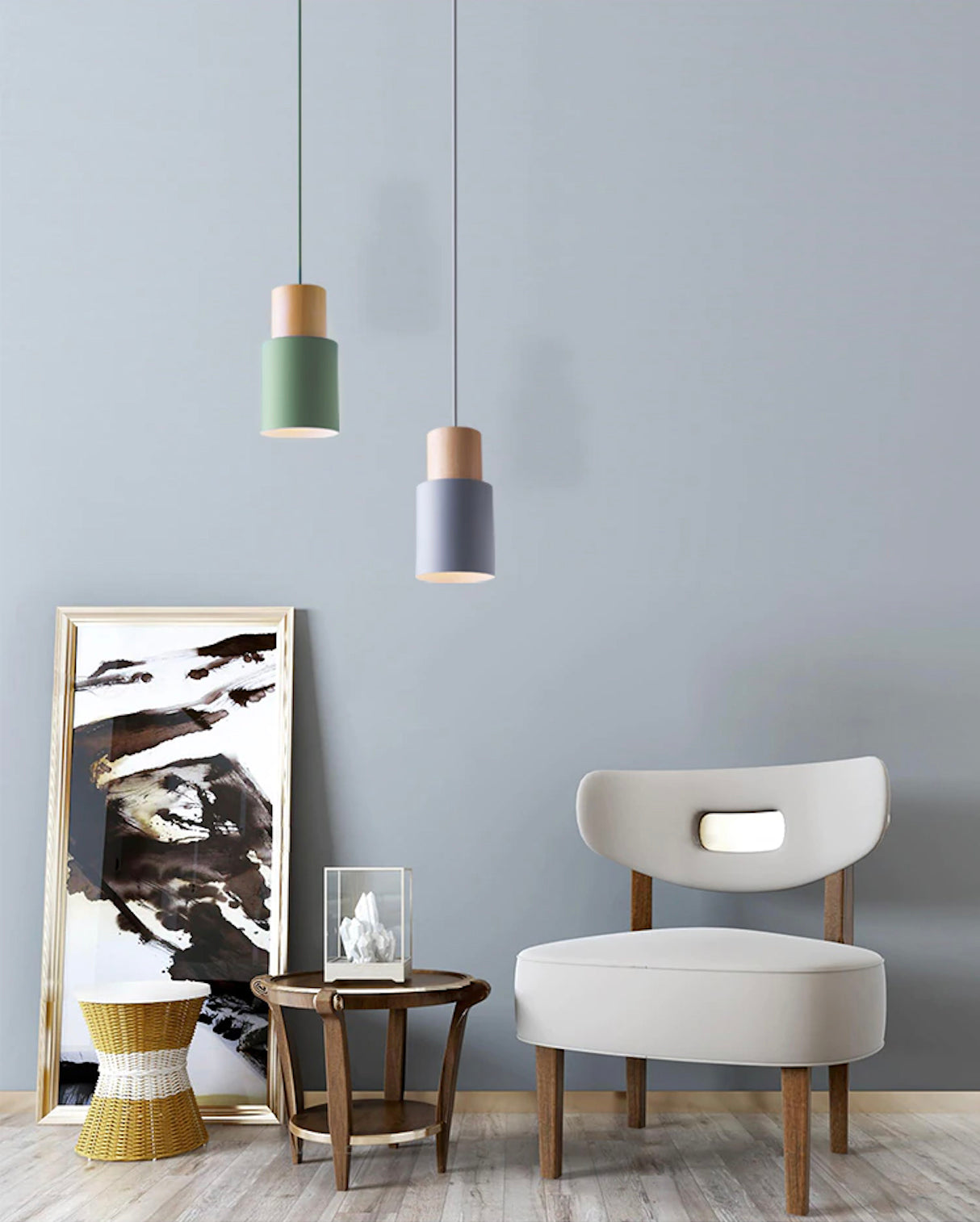 Pendant Light Wood Iron E27 18.0 cm Scandinavian Dining Room Kitchen Island Hanging Ceiling Lamp | Thomler