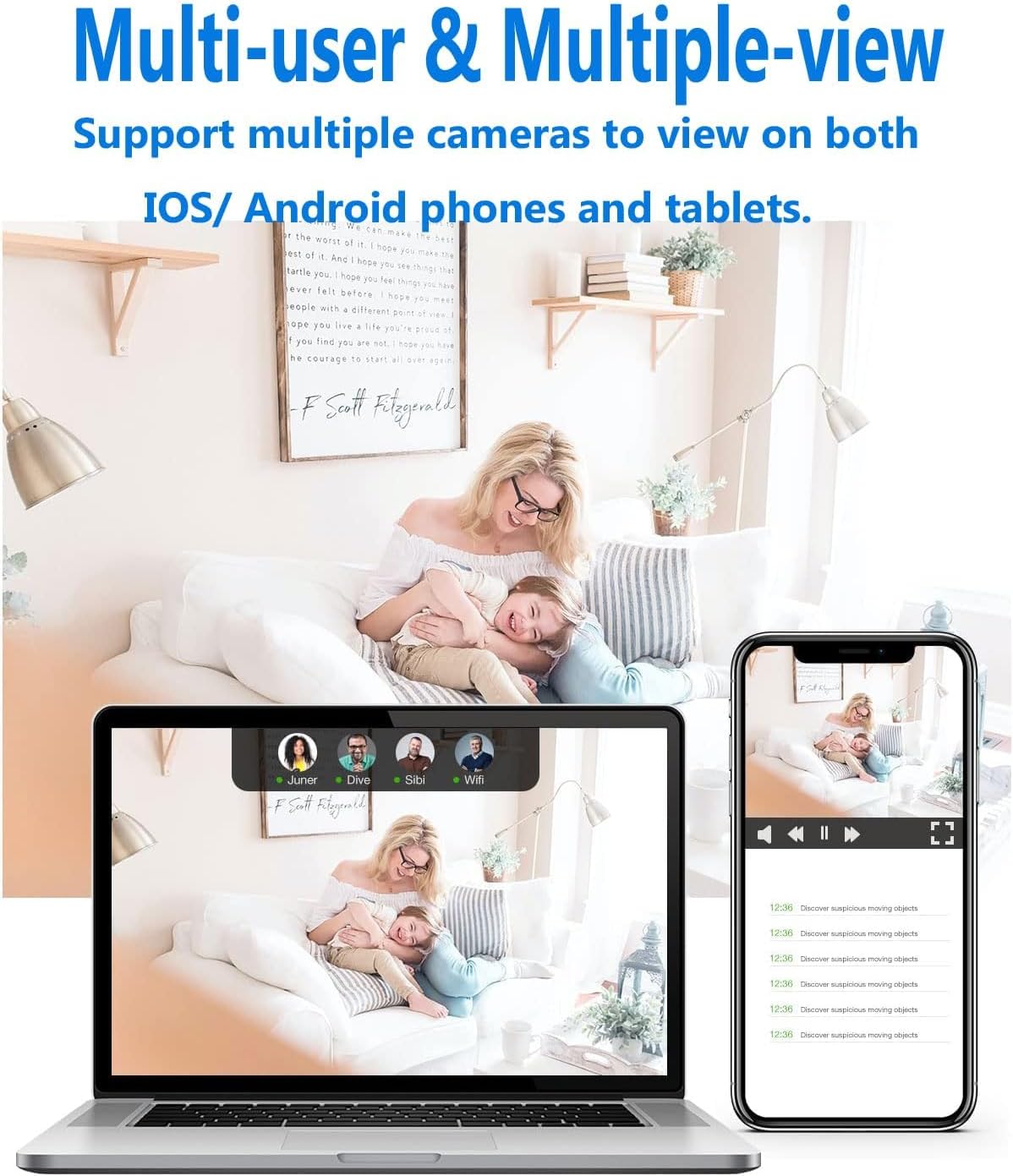 Indoor WiFi Security Camera 1080P HD Motion Detection Night Vision Home Monitoring System Wireless Surveillance Cam for Bedroom Office Livin | Thomler
