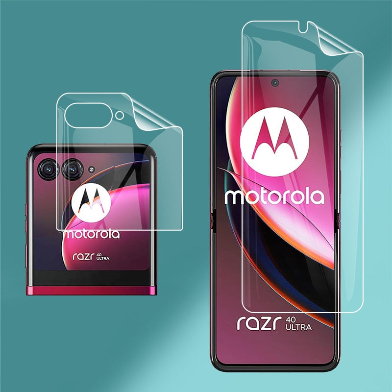 Dual Hydrogel Screen Guards for Foldable Razr Phones – Inner & Outer Display Protection Set | Thomler