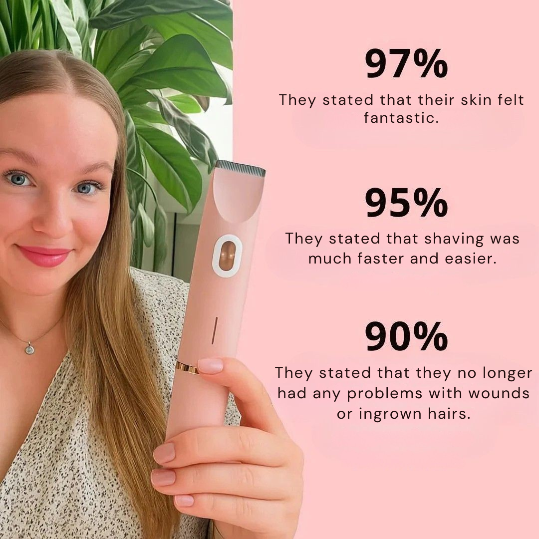 Cordless Electric Body Shaver for Women | Waterproof Trimmer for Sensitive Skin | Dual Heads Wet Dry Use | Travel-Ready USB Rechargeable | Thomler