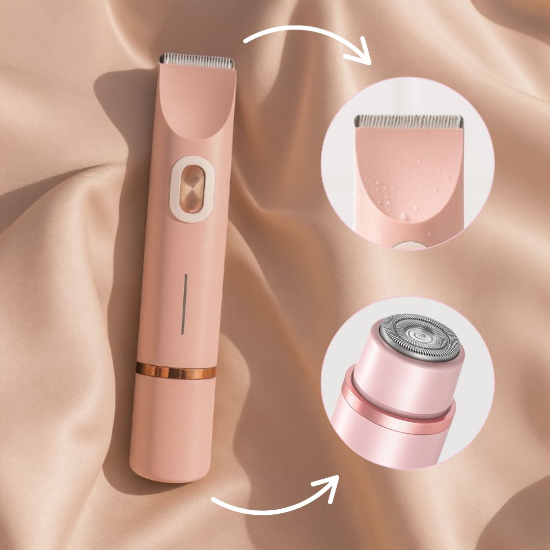 Cordless Electric Body Shaver for Women | Waterproof Trimmer for Sensitive Skin | Dual Heads Wet Dry Use | Travel-Ready USB Rechargeable | Thomler