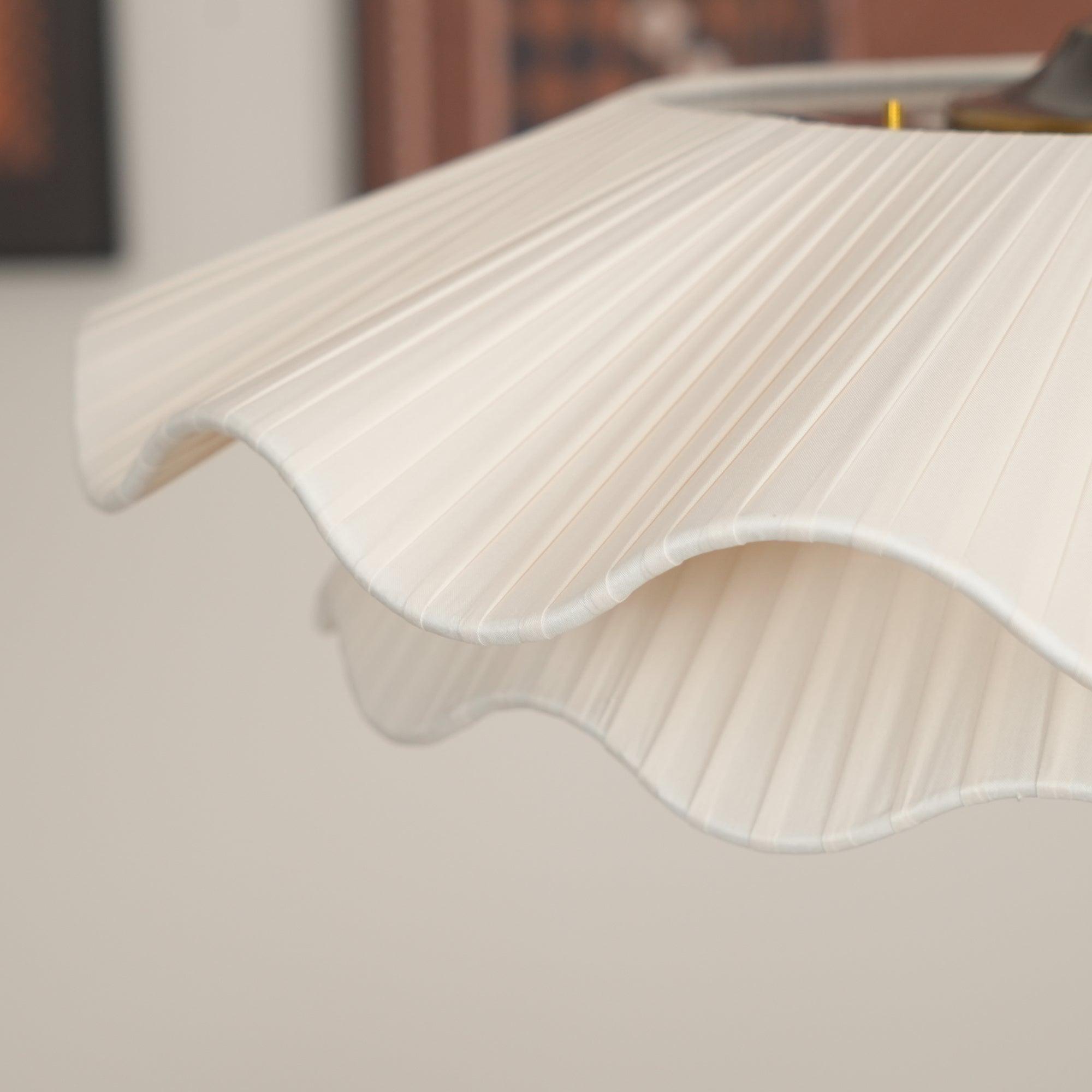 Pendant Light Brass 21.7 in Adjustable Ceiling Light Beige Black Living Room Dining Room Modern Minimalist Hanging Lamp | Thomler