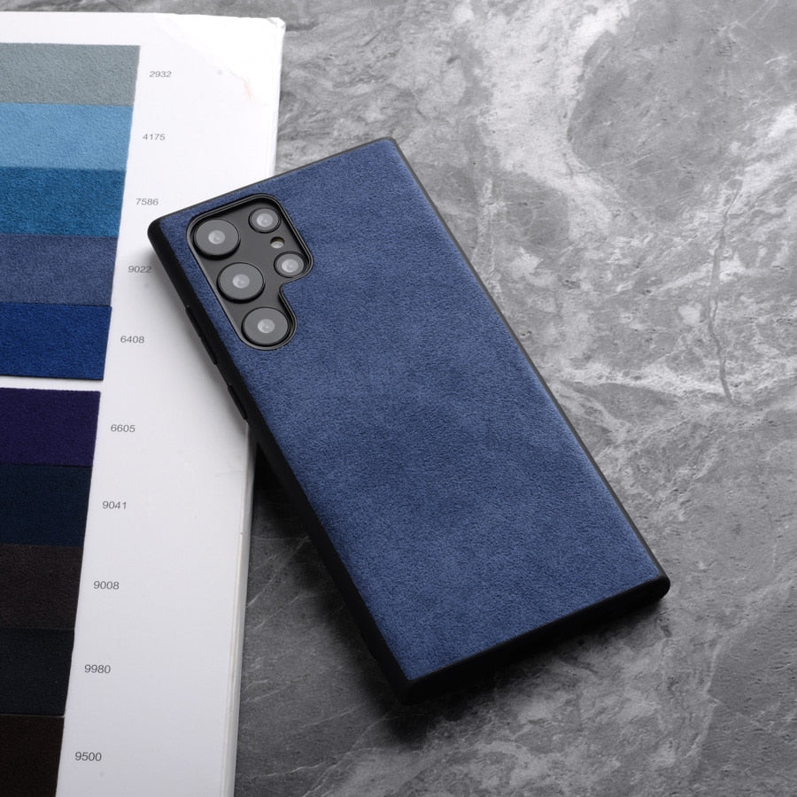 Samsung Galaxy Phone Case Luxe Suede-Alternative Material Slim Fit Protective Cover for S21 S22 S23 S24 S25 S26 Note 20 | Thomler