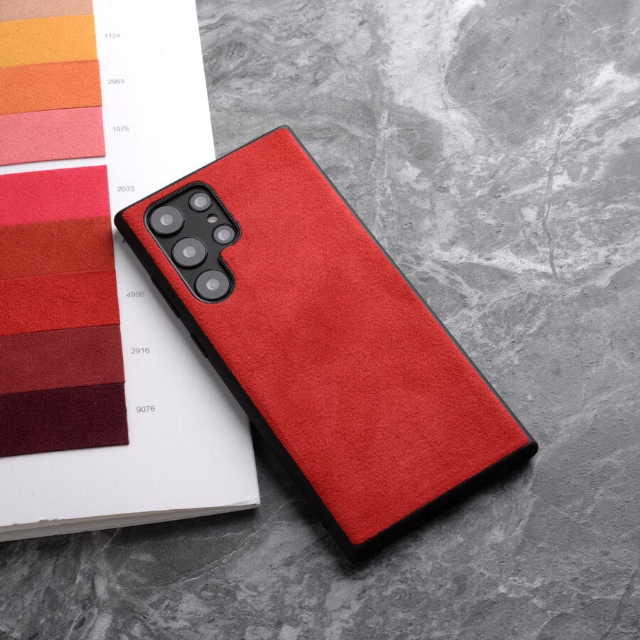 Samsung Galaxy Phone Case Luxe Suede-Alternative Material Slim Fit Protective Cover for S21 S22 S23 S24 S25 S26 Note 20 | Thomler