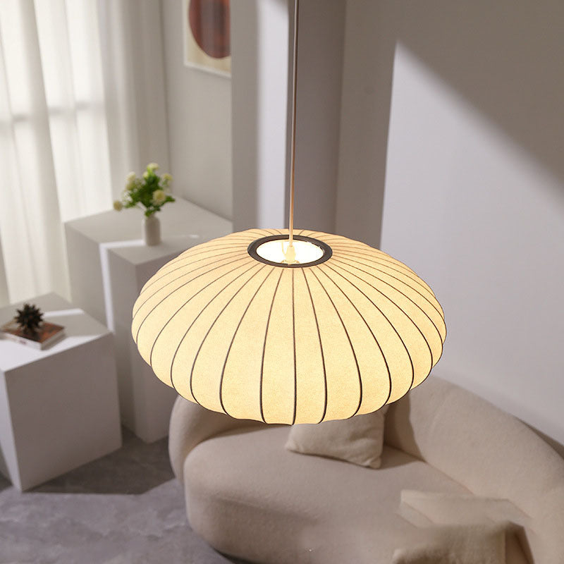Sculptural Fabric Hanging Light – Handwired Ceiling Fixture with Adjustable Drop, Warm Ambient Illumination for Dining Rooms & Bars, 5 | Thomler