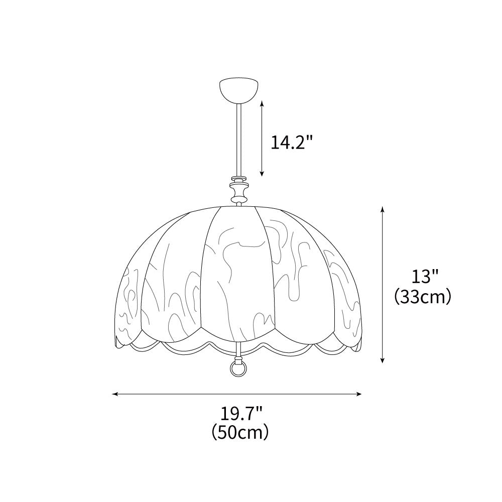 Woven Fabric Shade Drop Fixture 20-Inch Mixed-Material Frame for Table & Island Overhead Lighting | Thomler