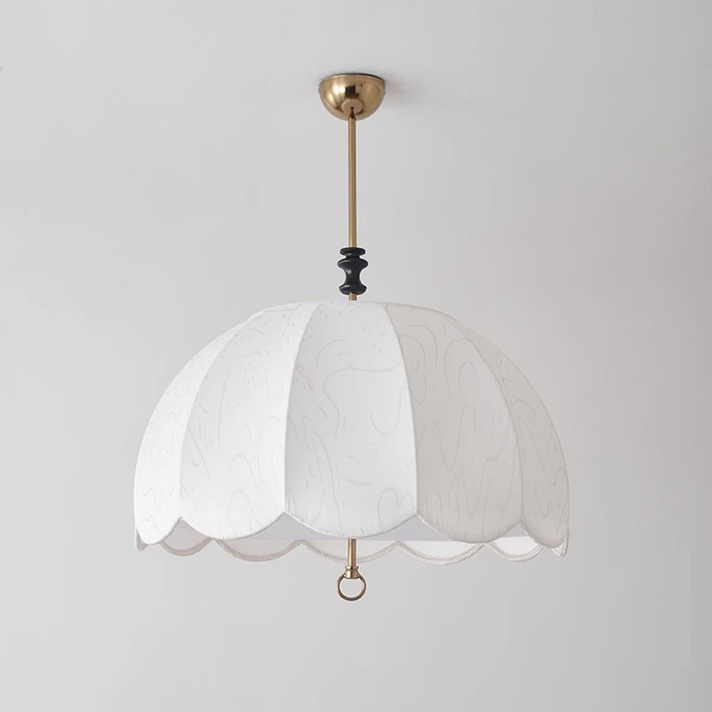 Woven Fabric Shade Drop Fixture 20-Inch Mixed-Material Frame for Table & Island Overhead Lighting | Thomler