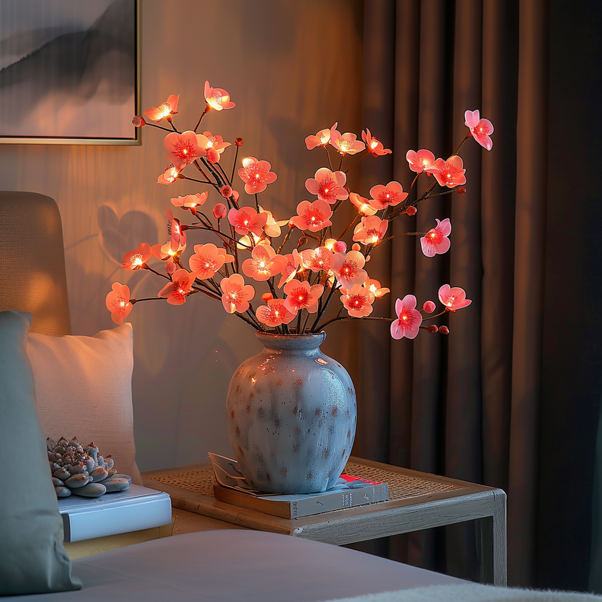 Light Branch Olive 70.0 cm Warm White LED Home Decor Flexible Battery Operated Vase Display Ambient Lighting | Thomler