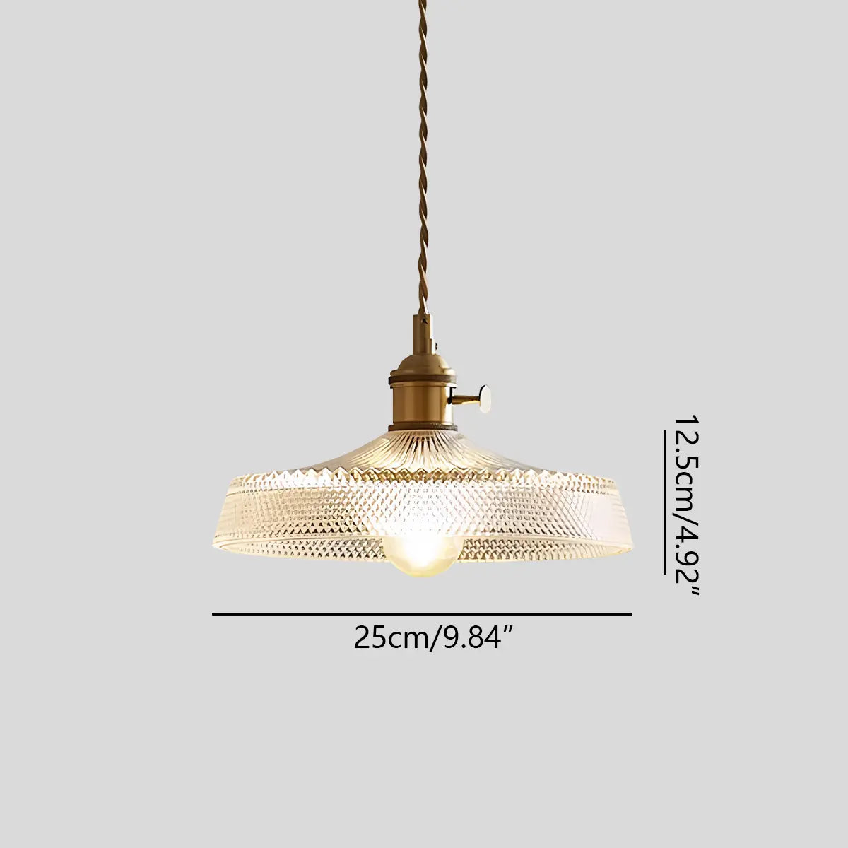 Pendant Light Glass Bronze Adjustable Cable Transparent Dining Room Kitchen Island Hanging Ceiling Lamp | Thomler